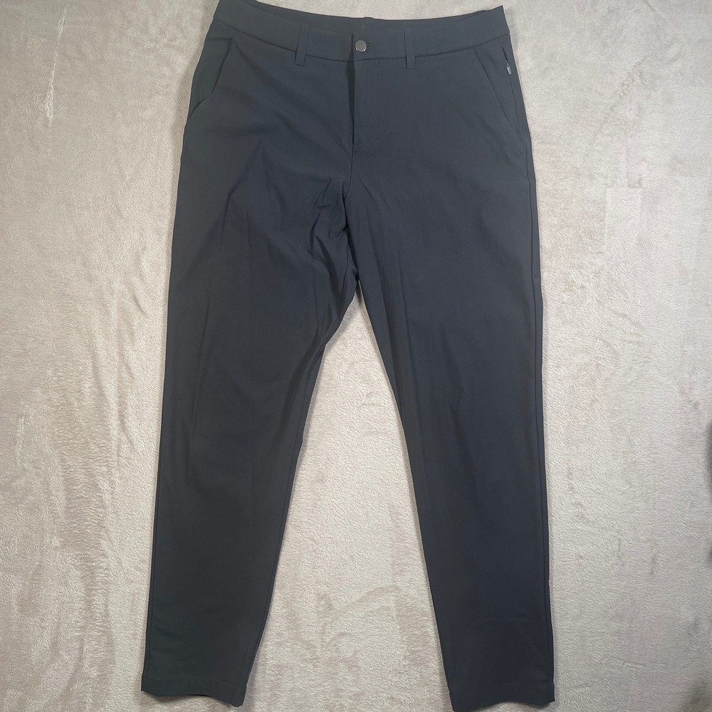 Lululemon Commission Slim Fit Pants Mens 33 Black Performance Chino Tapered